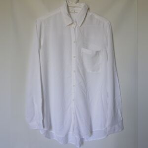 Beach Lunch Lounge Collection Long Sleeve Womens Top Size M Color White
